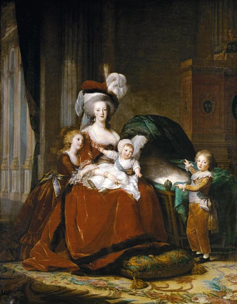MarieAntoinette de Lorraine-Habsbourg, reine de France, et ses enfants van Marie Elisabeth-Louise Vigée-Lebrun