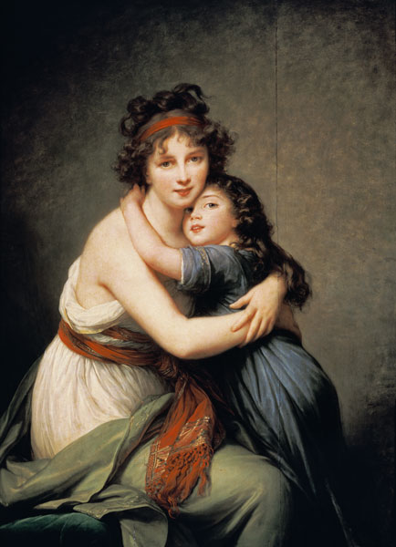 De kunstenares met haar dochter van Marie Elisabeth-Louise Vigée-Lebrun