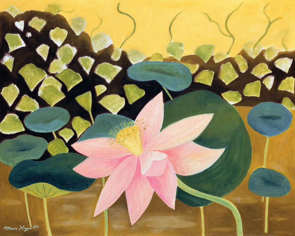 Lotus Flower, 1984 (oil on board)  van Marie  Hugo
