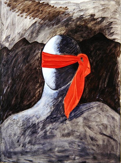 Les Gastons III, 1990 (oil on paper)  van Marie  Hugo