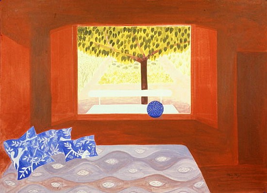 The Studio Window, 1987 (acrylic on board)  van Marie  Hugo