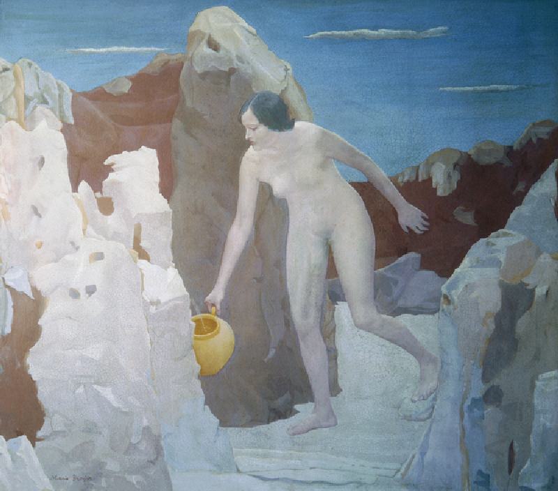 The spring, 1935 (oil on canvas) van Mario Broglio