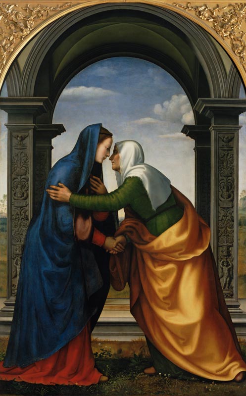 Der Besuch der Madonna bei der Hl. Elisabeth (Heimsuchung Mariae) van Mariotto di Bigio Albertinelli