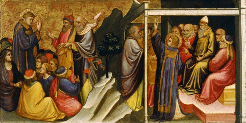Predella Panel: Saint Stephen before the High Priest and Elders of the Sanhedrin van Mariotto di Nardo