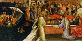 Predella Panel Representing Scenes from the Legend of Saint Stephen