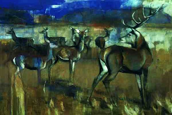 Gathering Deer van Mark  Adlington