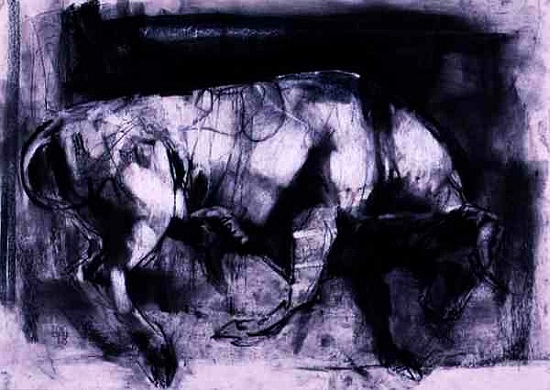 The White Bull (study) van Mark  Adlington