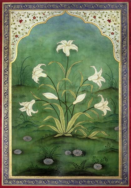 White Lilies (tempera on panel)  van Mark  Briscoe