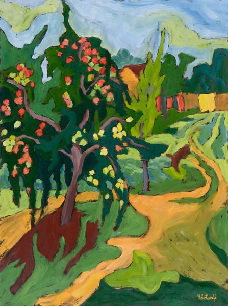 Appletree, 2006 (oil on board)  van Marta  Martonfi-Benke
