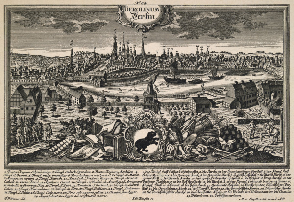 View of Berlin from the north van Martin Engelbrecht