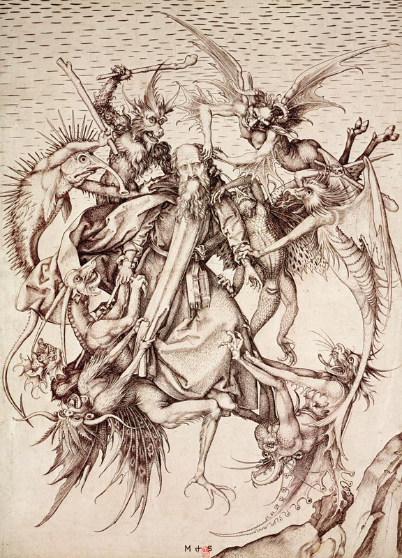 The Temptation of St. Anthony (engraving) van Martin Schongauer