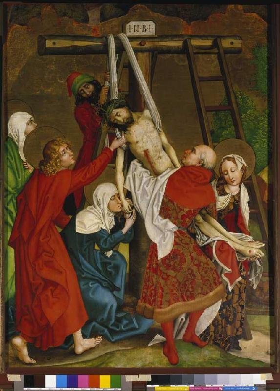 Kreuzabnahme Dominikaner-Altar, Innentafel van Martin Schongauer