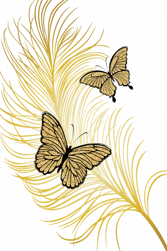 Golden Butterflies van Martina