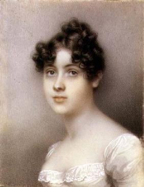 Portrait Miniature of Girl in a White Dress
