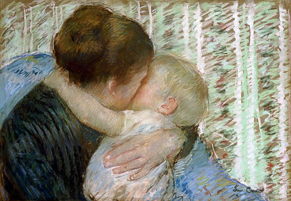Der Gute-Nacht-Kuss. van Mary Cassatt