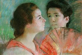 Cassatt / Two Sisters / Pastel drawing