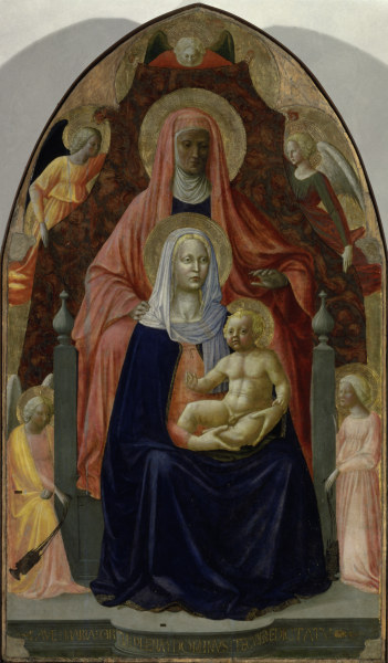 St.Anne, Mary & Child van Masaccio