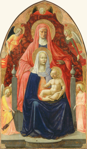 Heilige Anna Selbdritt. van Masaccio und Masolino