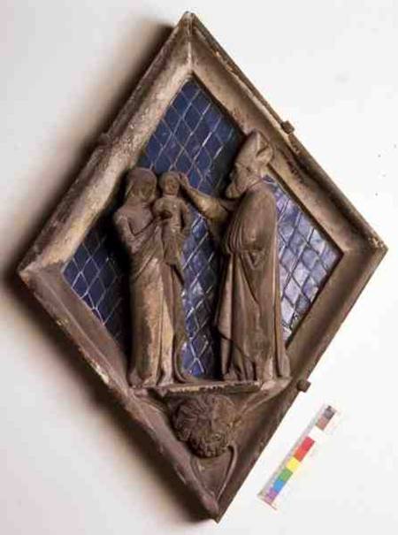 The Baptism, relief tile from the Campanile van Maso  di Banco