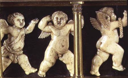 Reliquary of the Sacred Girdle, exterior detail showing the relief of dancing putti van Maso  di Bartolomeo