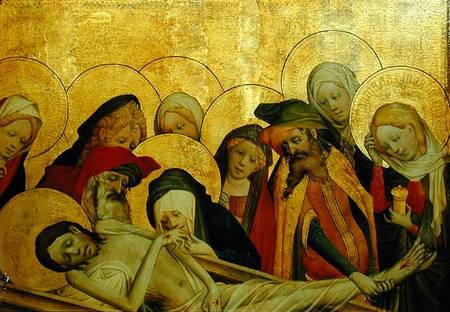 The Entombment, panel from the St. Thomas Altar from St. John's Church, Hamburg van Master Francke