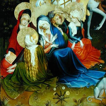 Group of Women at the Crucifixion, panel from the St. Thomas Altar from St. John's Church, Hamburg van Master Francke