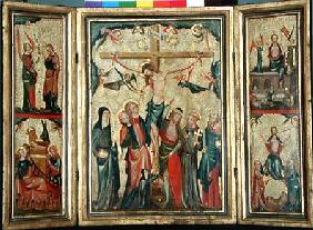 Triptych depicting the Crucifixion of Christ
