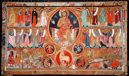 Altar frontal depicting Christ in Glory with saints and prophets and the martyrdom of St. Felix, fro van Master of San Felice di Giano