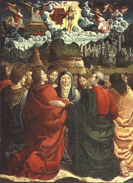The Ascension (tempera on panel) van Master of Sigena
