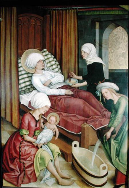 The Birth of the Virgin van Master of the Pfullendorf Altar