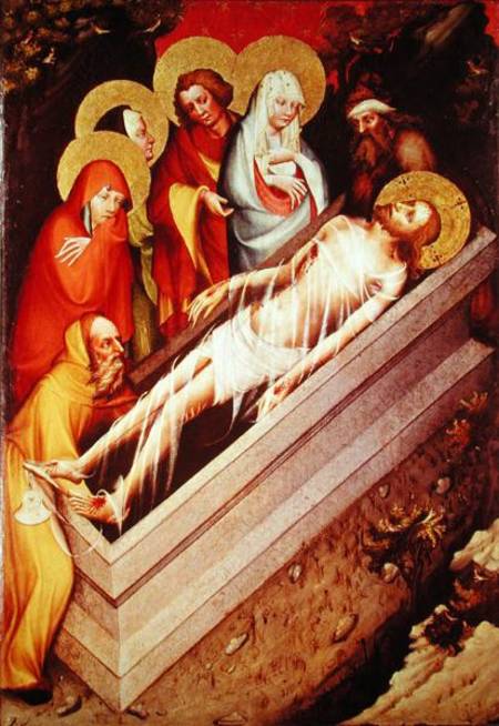 The Entombment, detail from the Trebon Altarpiece van Master of the Trebon Altarpiece