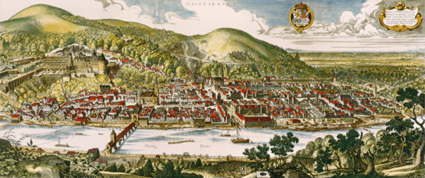 Heidelberg van Matthäus Merian de oude