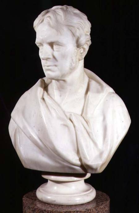 Bust Portrait of Michael Faraday (1791-1867) van Matthew Noble
