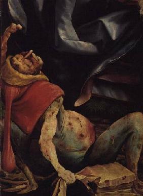 Suffering Man, detail from the reverse of the Isenheim Altarpiece
