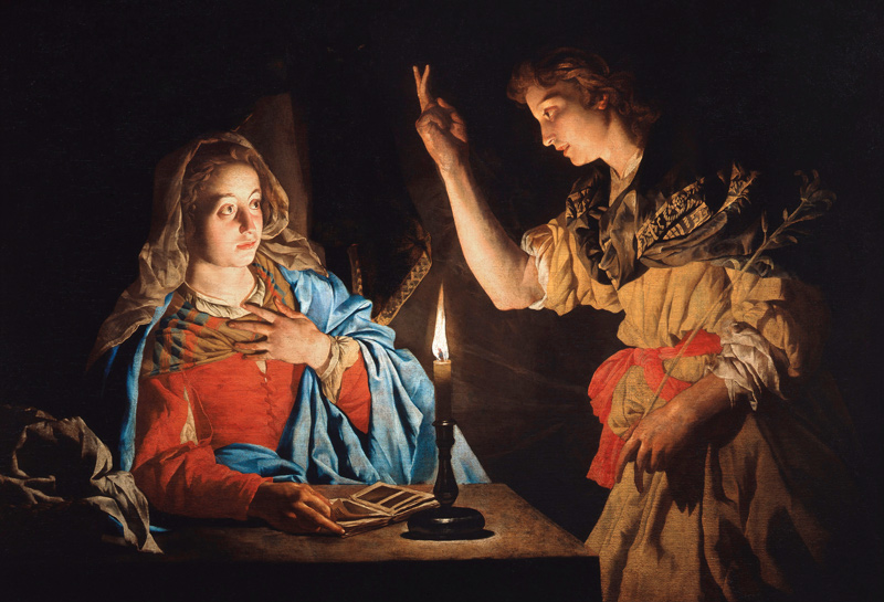 The Annunciation van Matthias Stomer