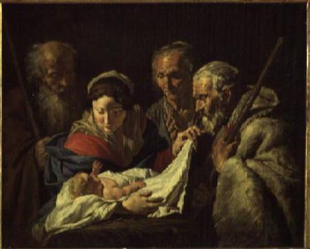 Adoration of the Infant Jesus van Matthias Stomer