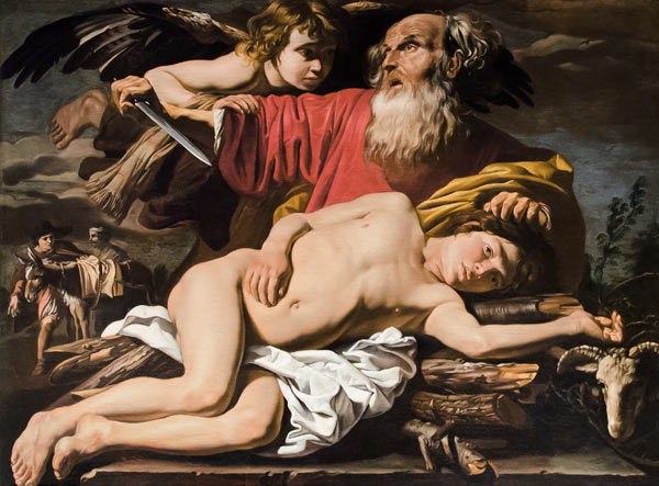 Le sacrifice d'Abraham van Matthias Stomer