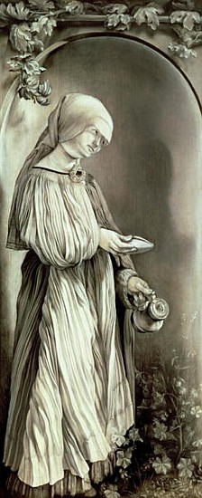 St. Elizabeth of Hungary (1207-31) 1509 (grisaille) van Matthias (Mathis Nithart Gothart) Grunewald
