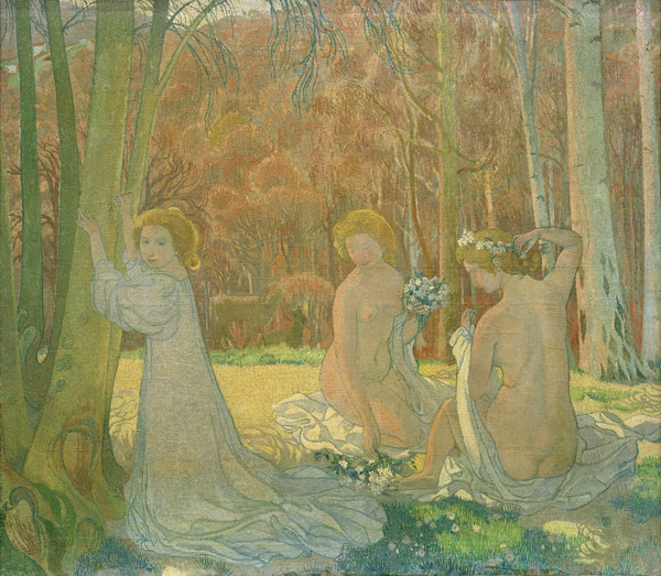 Figures in Spring Landscape van Maurice Denis