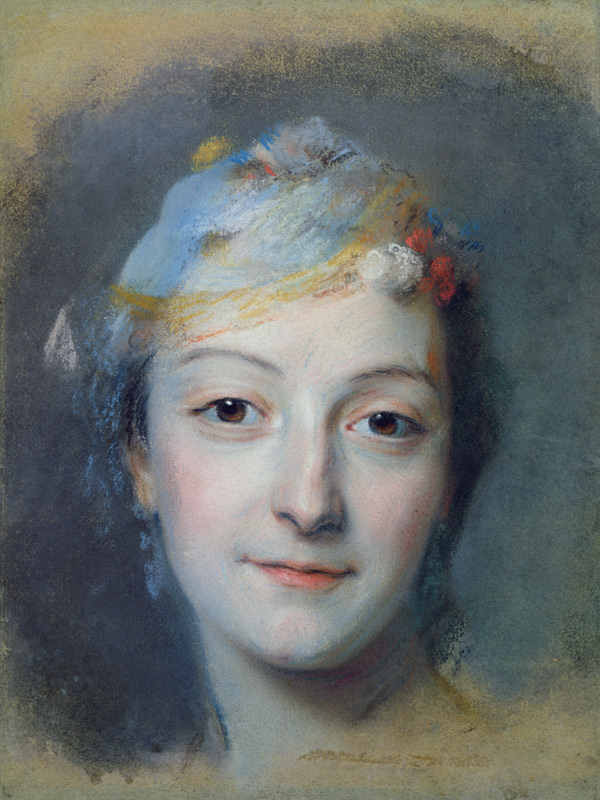 Portrait of Marie Fel (1713-78) van Maurice Quentin de La Tour