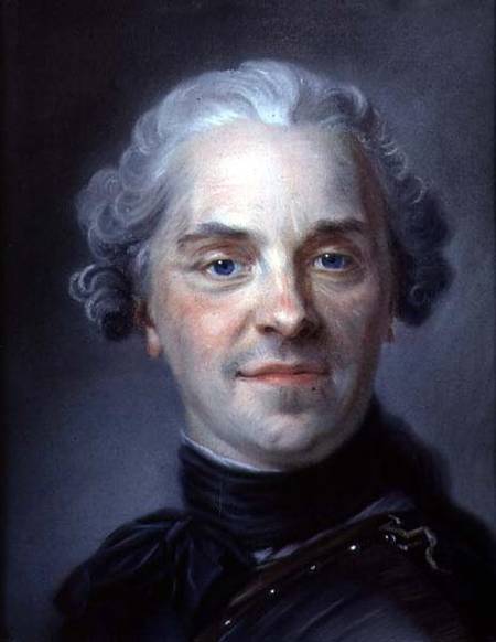 Portrait of Maurice van Maurice Quentin de La Tour