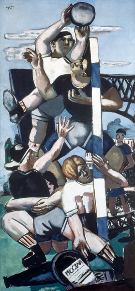 Die Rugbyspieler. 1929. van Max  Beckmann