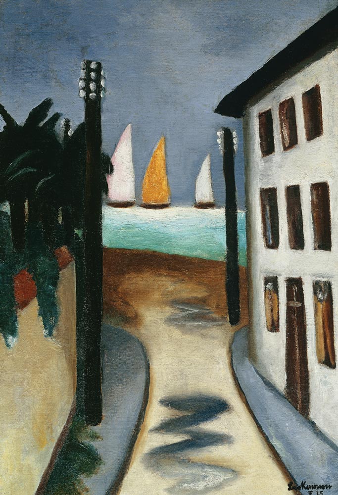 Small Landscape, Viareggio (Kleine Landschaft, Viareggio). 1925 van Max  Beckmann