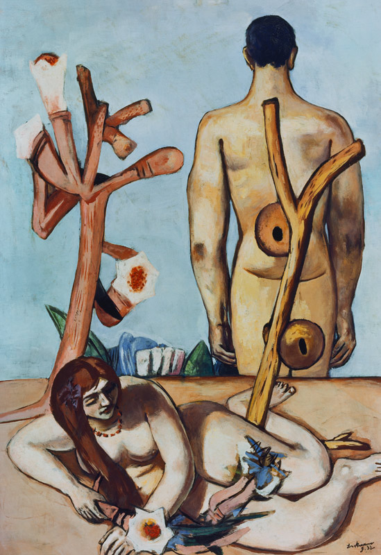 Man and Woman. 1932 (Adam and Eve) van Max  Beckmann