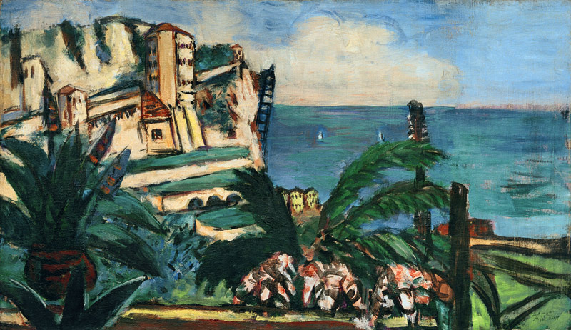 Riviera-Landschaft mit Felsen van Max  Beckmann
