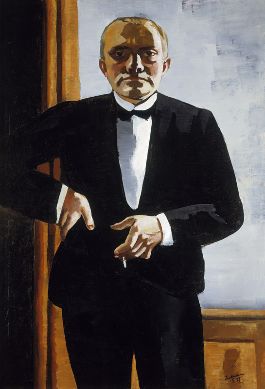 Self-portrait with dinner-suit van Max  Beckmann