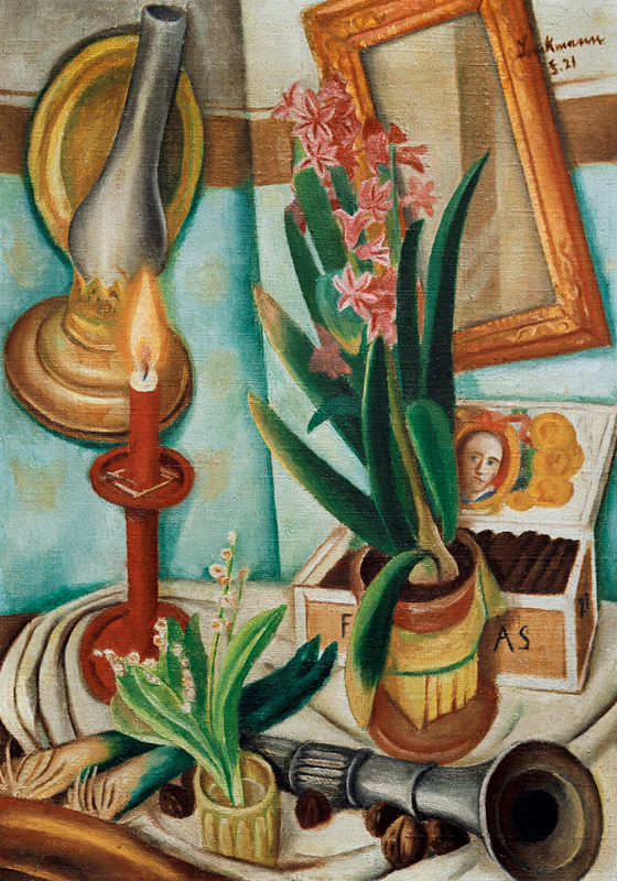 Still life with burning candle van Max  Beckmann