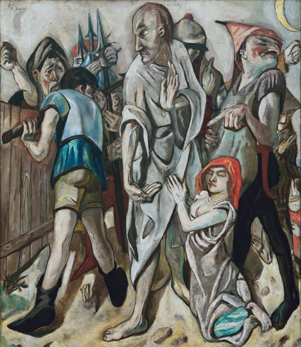 Christ and the Adulterous Woman van Max  Beckmann
