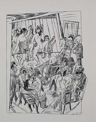 Der Nackttanz. 1922 van Max  Beckmann