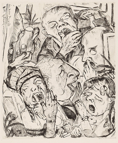 Yawning (Die Gähnenden). 1918 (H 129 IV B b) van Max  Beckmann